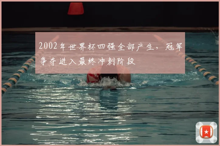 2002年世界杯四强全部产生，冠军争夺进入最终冲刺阶段