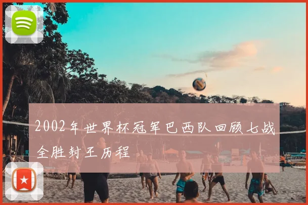 2002年世界杯冠军巴西队回顾七战全胜封王历程